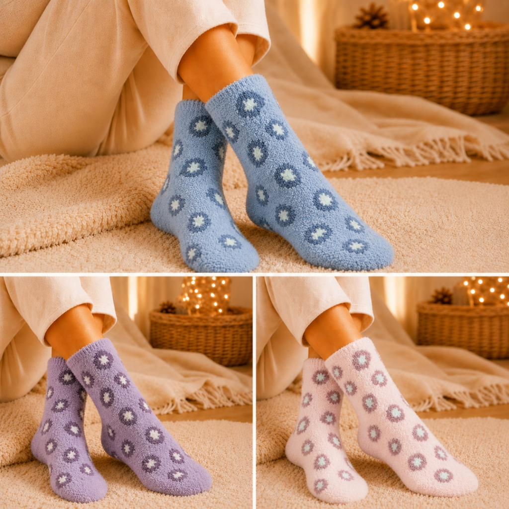 Kit 3 Meias Termica Macia Pelucia Inverno