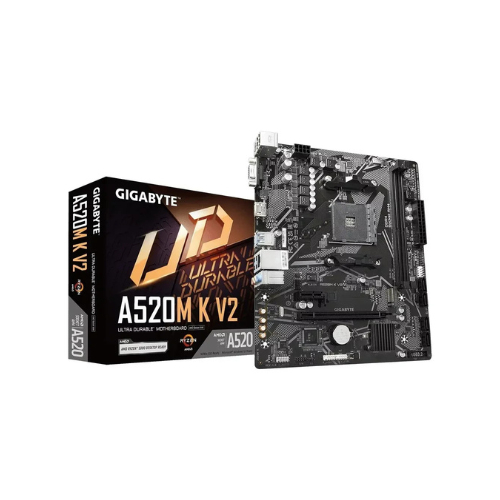 Placa Mãe A520M K V2 AMD AM4 MATX DDR4 Gigabyte Cor Preto