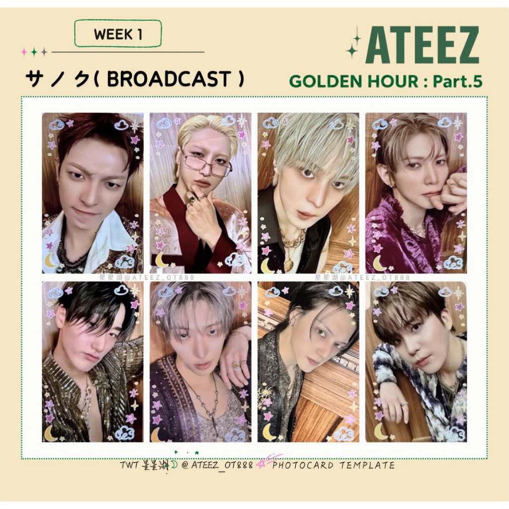 Photocard | ATEEZ | GOLDEN HOUR : Part 5 - BROADCAST Ver.