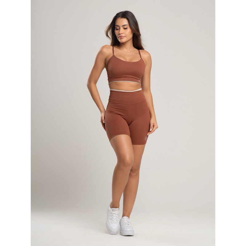 Conjunto Fitness Academia Short Top Zero Transparencia Bojo Removivel Feminina