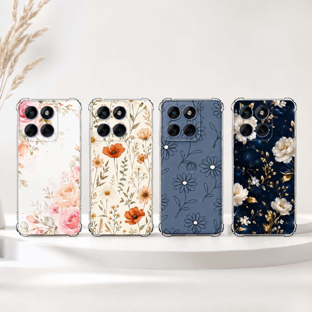 Capa Capinha Floral Motorola Edge 60 , 60 Fusion , 60 Pro , 60 Neo Feminina Esta