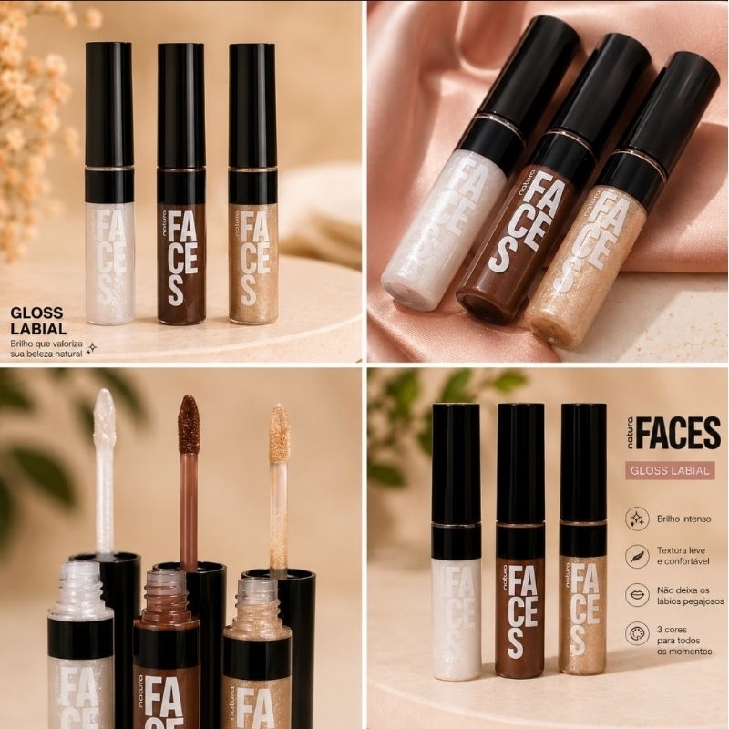 Gloss Labial Natura Faces de 3,9 g