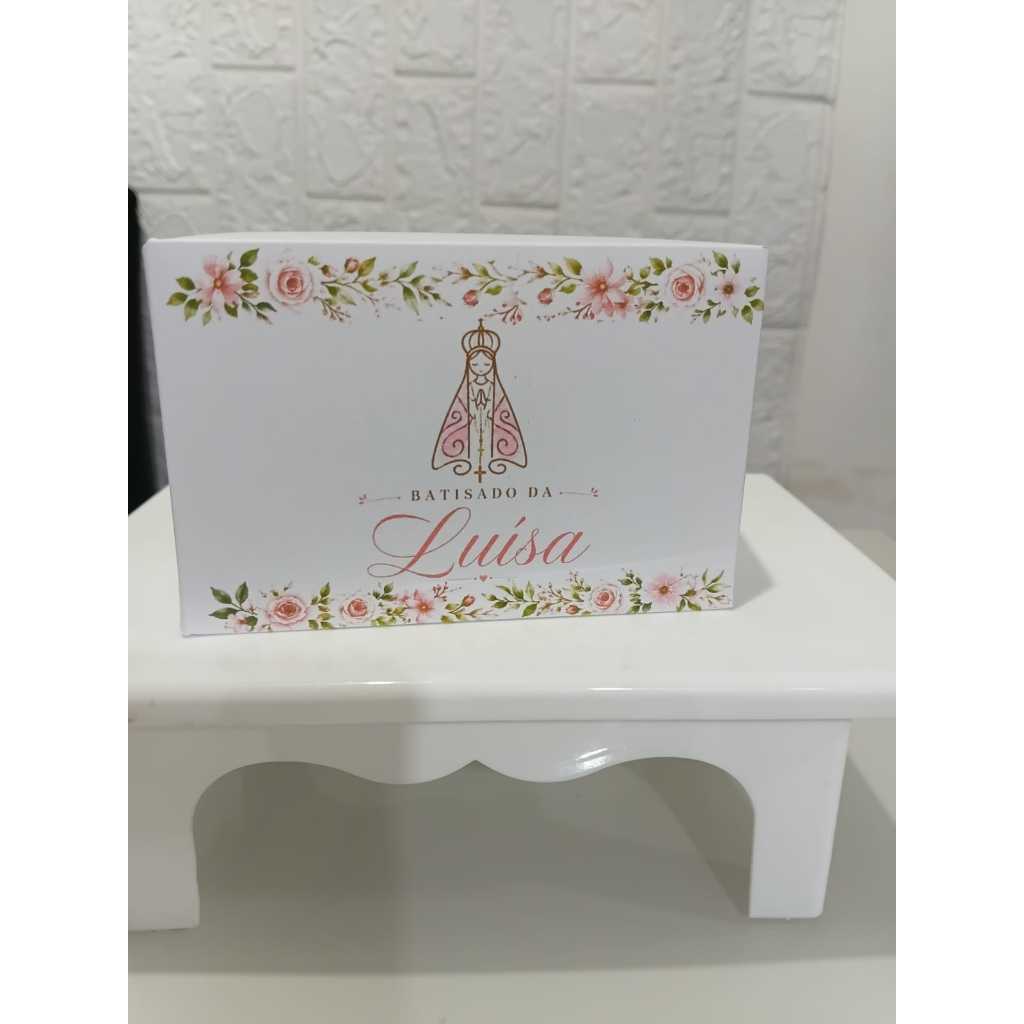 Caixa Personalizada para 6 Doces | Casamento e Batizado | NOSSA SENHORA APARECIDA