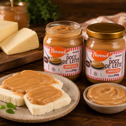Kit 2 unid Doce de Leite Zero Açúcar Cremoso Sem Gluten Flormel 210g cada Receitas Fitness Saudável