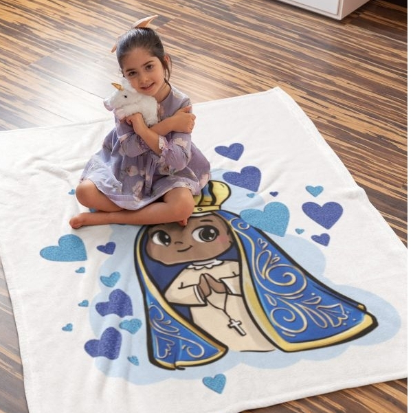 Mini Manta Infantil Nossa Senhora Aparecida 12 De Outubro