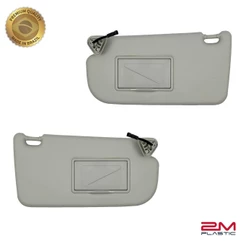 2MPLASTIC Quebra sol Hyundai Tucson 2006 - 2017 Com Espelho Cinza ou Bege Com e Sem luz