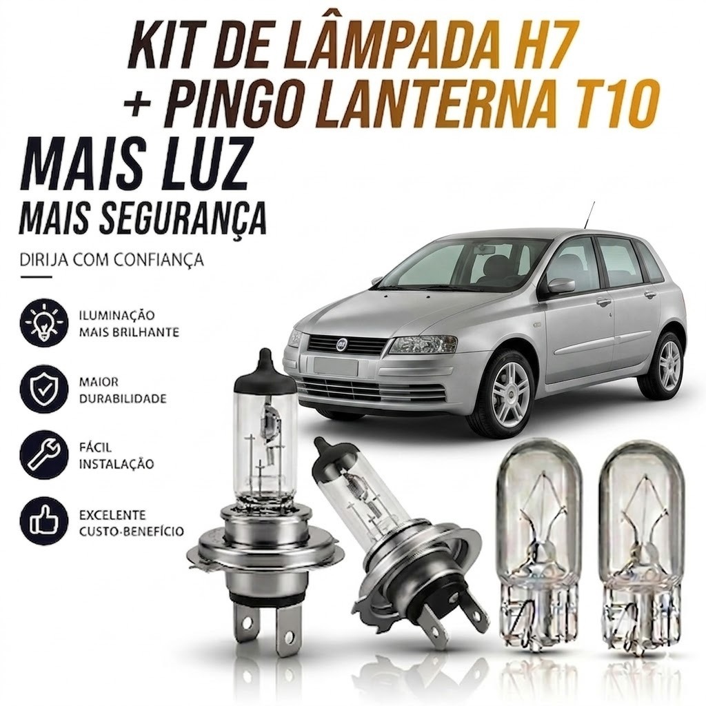 Lampada farol BAIXO + LANTERNA STILO 2002 ATÉ 2011