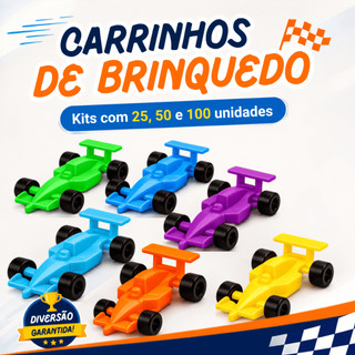 Kit Mini Carro Corrida Sortido Brinquedo Colorido Lembrancinha Aniversario Festa Brinde