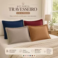 Kit Porta Travesseiro 2 E 4 Peças 50x70 Ultrassonico Toque Macio Decoração Cama Habitat Flora