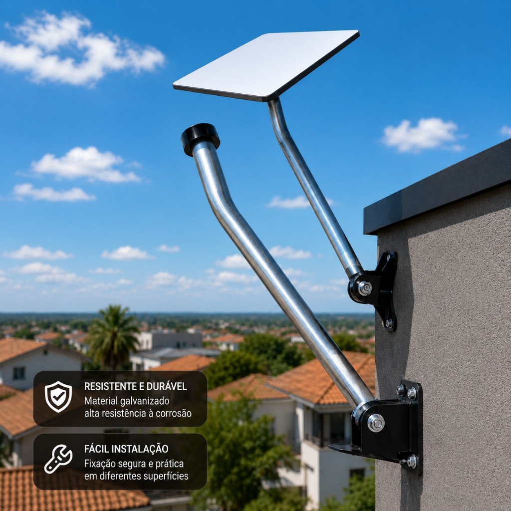 Suporte Antena Starlink Mini 4 Geração 360 Graus Externo Fixação Parafusos Inclusos