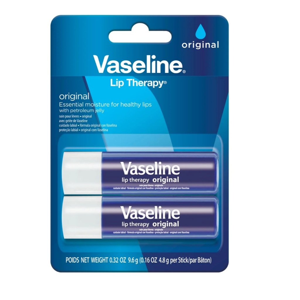 VASELINE LIP THERAPY PROTETOR LABIAL COM 2 UNIDADES IMPORTADO EUA