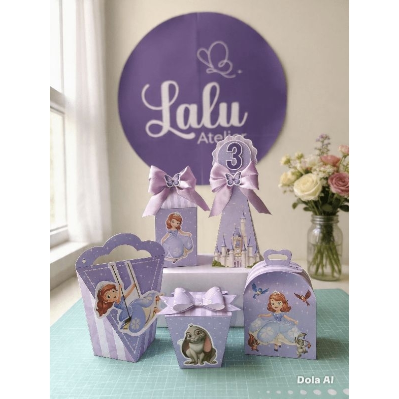KIT FESTA PERSONALIZADO PRINCESINHA SOFIA -  Lembrancinhas, festa infantil, caixinhas personalizadas, decoração