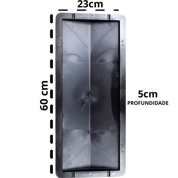 1Molde Pingadeira Capa Triangular cimenticio 60x23x5 - Chapim Matriz Ideal P/ Construção Baixo custo