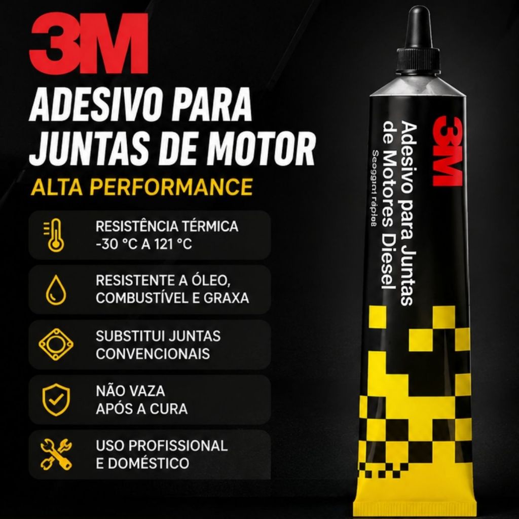Cola para Junta de Motor Alta Temperatura | Substitui Junta | Vedação Profissional – Moto e Carro