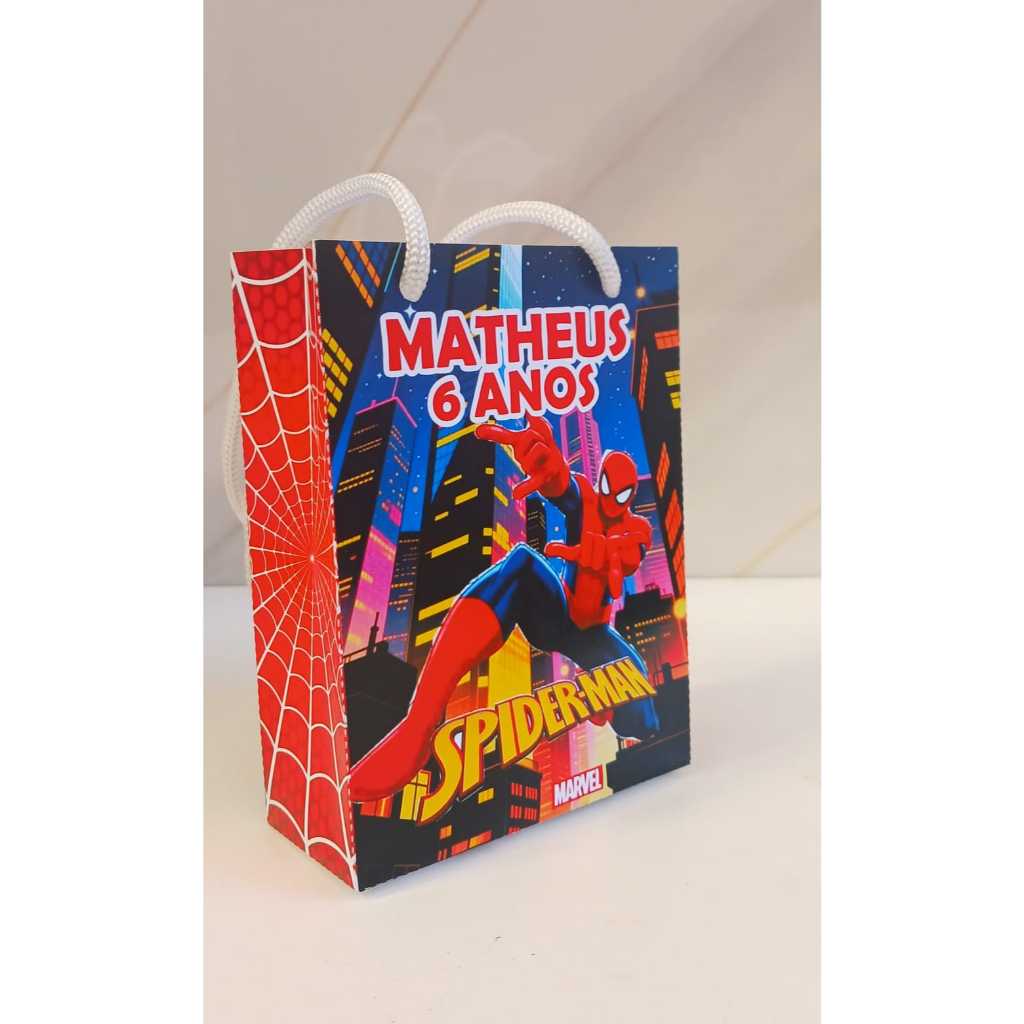 ENVIO RÁPIDO Sacolinhas Lembrancinhas Personalizadas Festa Infantil Aniversário Mimos Homem Aranha Meninos