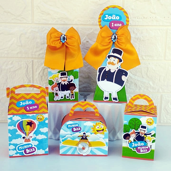 Kit Festa Mundo Bita Personalizados | Lembrancinhas | Aniversario | Festa Infantil | Semi-montadas