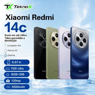 Smartphone Celular Xiaomi Redmi 14c 256gb 8gb RAM 128gb 4gb Dual Sim 50MP Global 14 c Lançamento