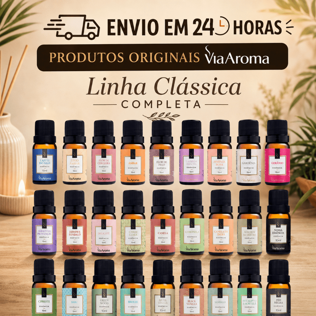 Essência Via Aroma 10ml para Difusor de Ambientes