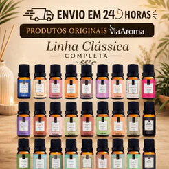 ESSÊNCIA VIA AROMA 10 ML PARA AROMATIZADOR DIFUSOR DE AMBIENTES - LINHA CLÁSSICA COMPLETA