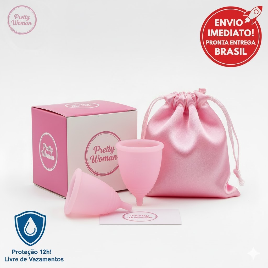 2x Coletores Menstrual Copo Ecológico Silicone Reutilizável Pronta Entrega Brasil 12h s/ vazamento