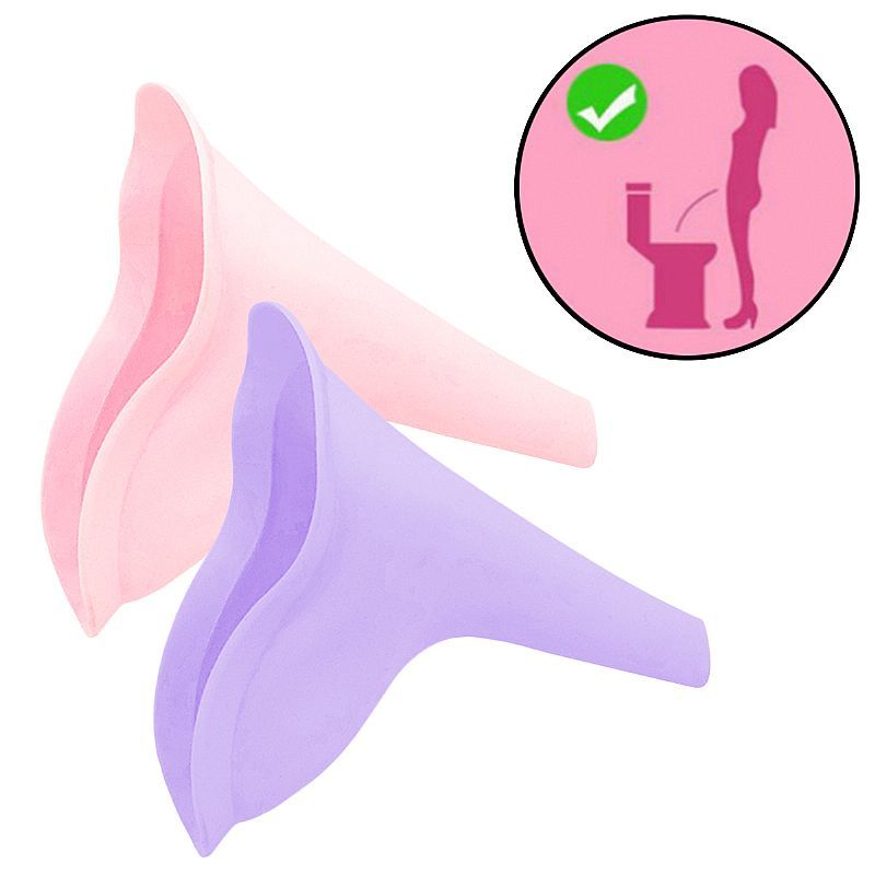 Funil Urinário de Silicone feminino para fazer xixi em pé utilidade publica higiene  e facilidade