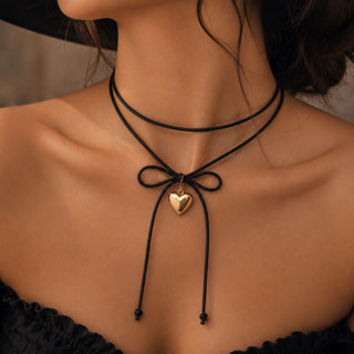 Choker Gargantilha Colar Cordão Courinho Camurça Preto Vintage Western Country Ana cast festa Barretos