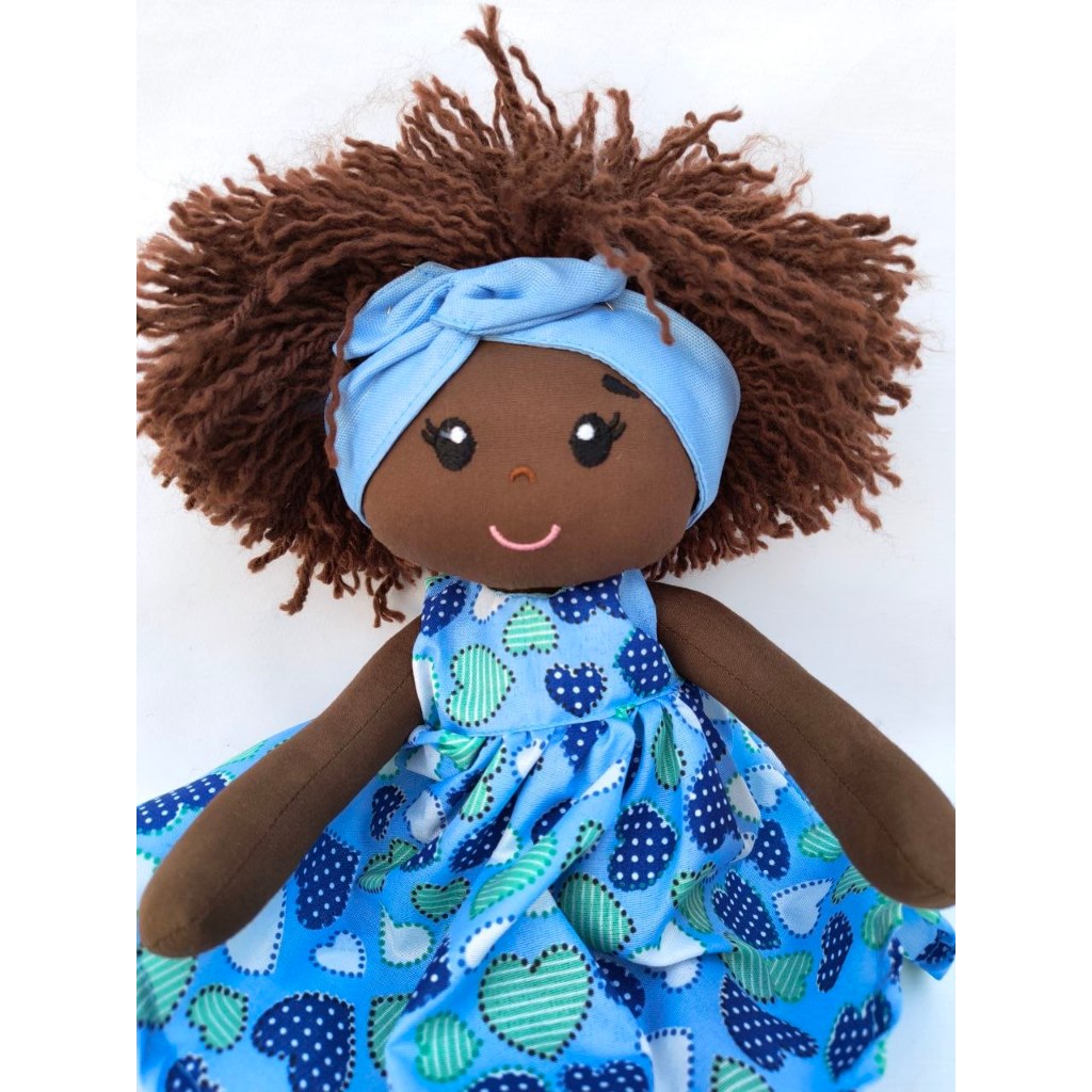 Boneca de pano criança roupa removível  35 cm