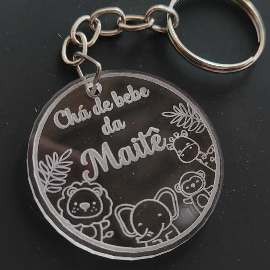 LEMBRANCINHA CHAVEIRO SAFARI ANIVERSARIO PERSONALIZADO - CHAVEIROS - CHA DE BEBE - MATERNIDADE