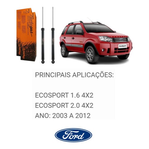 Par Amortecedor Traseiro Ecosport 1.6 2.0 2003 2004 2005 2006 2007 2008 2009 2010 2011 2012 Original Cofap