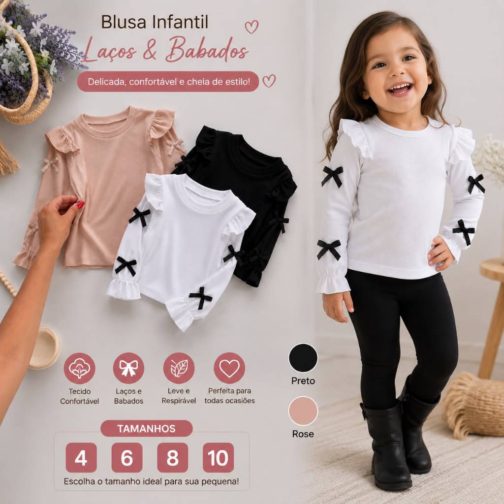 Blusa de frio feminina camisetas manga longa inverno infantil
