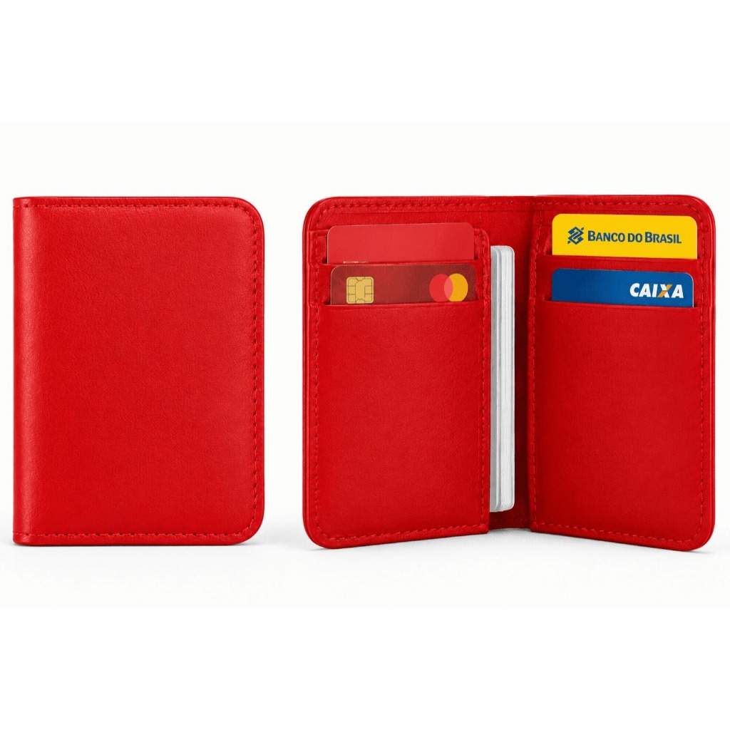 Kit 30 Carteiras Porta Cartões Para Revenda Slim CNH Cartões Compacta Brindes