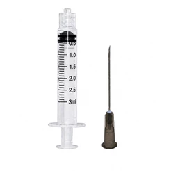 Kit Seringa 3mL + Agulha 25x0,70mm | Descartável Estéril | Caixa c/100 Unidades cada | Envio Rápido