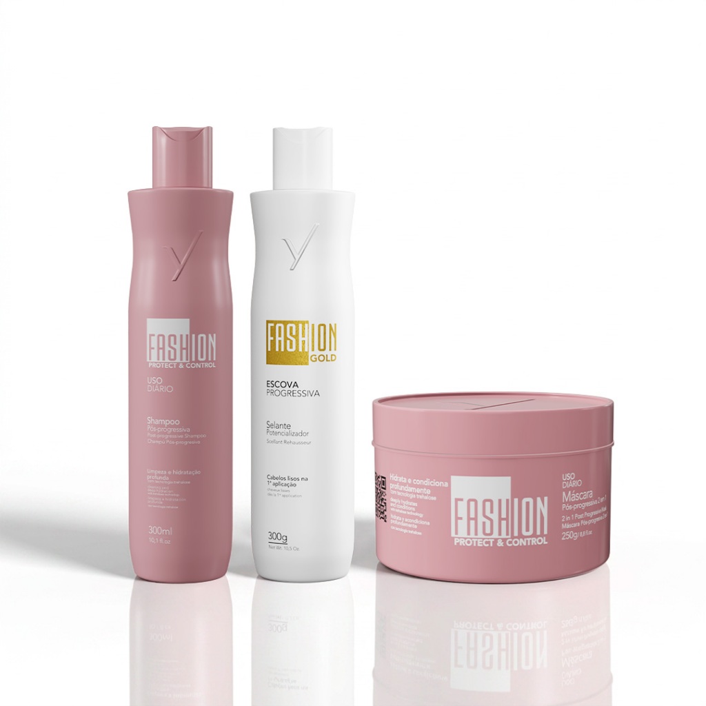 Kit Escova Progressiva Fashion Gold 300g
