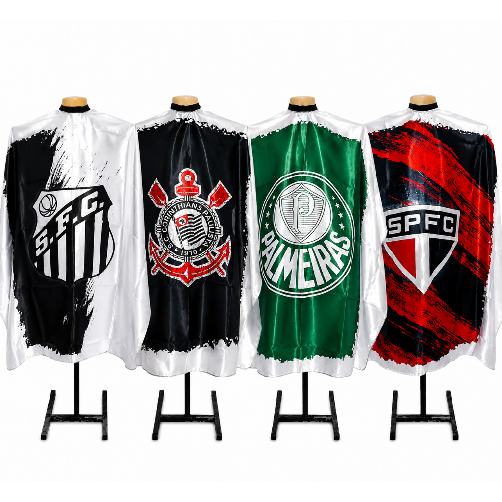 Capa para Barbeiro Time de Futebol Profissiona para lcorte de cabelo capa para salão de beleza