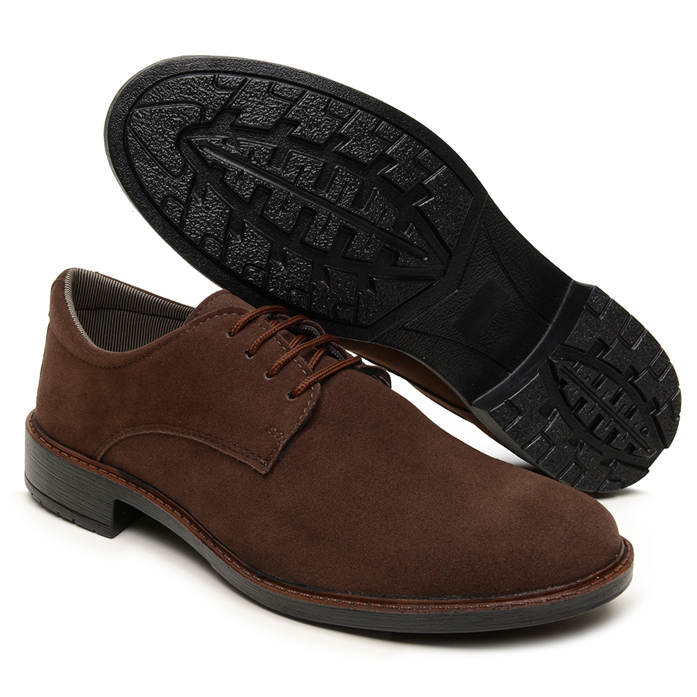 Sapato Masculino Dia dos Pais Social Casual Camurça Super Conforto