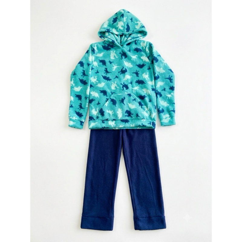 Conjunto infantil de soft com capuz Tamanho 8 Inverno quentinho