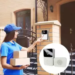 Campainha com Câmera Vídeo Sem Fio | HD Wi-Fi Inteligente | Smart Home | Visualize pelo Celular