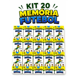Kit 20 Jogo Memória Futebol Copa Do Mundo Cartas Jogadores Didático Lembrancinha P/ Festa Infantil