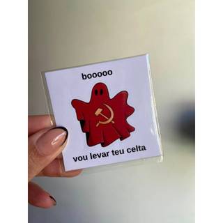 Imã de Geladeira Fantasma do Comunismo - Decoração de Geladeira Engraçado - Imã Comunismo Humor