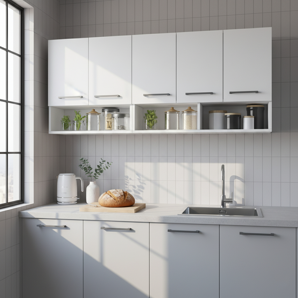Armário Superior Multiuso 5 Portas Bonatto Design Atual