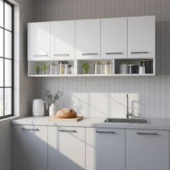 Armário Superior Multiuso 5 Portas Bonatto Design Atual