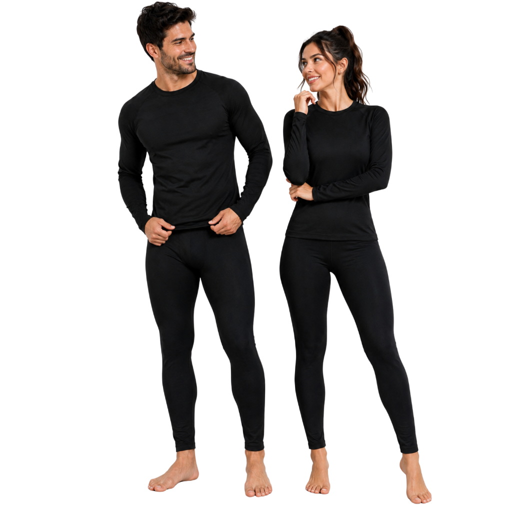 Conjunto Segunda Pele Térmico Flanelado Peluciado Masculino Feminino Viagem