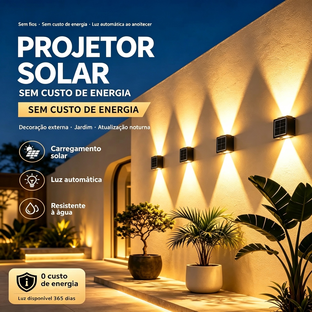 Arandelas Solares Parede 8/10/12 LED Luz Quente À Prova D'água Spot Externo Fachada Jardim Muro Sem Fio Minimalista Luxo
