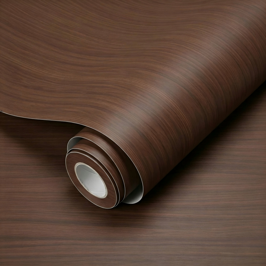 Papel Adesivo para envelopamento 5 Metros x 45cm Madeira Escura Marrom