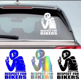 Adesivo Respeito Motociclista 3D para carro moto bicicleta