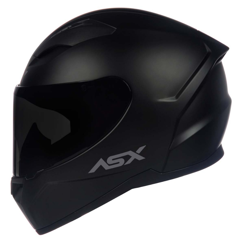 Capacete Fechado Asx City Solid Preto Fosco/Brilho + Viseira Fumê Tamanho Do Capacete 58/M 57/58