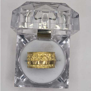 Anel Dedeira Moeda Antiga Santa Ceia Salmo 91Dedeira Personalizada Cor Identica  Ouro Acabamento Top
