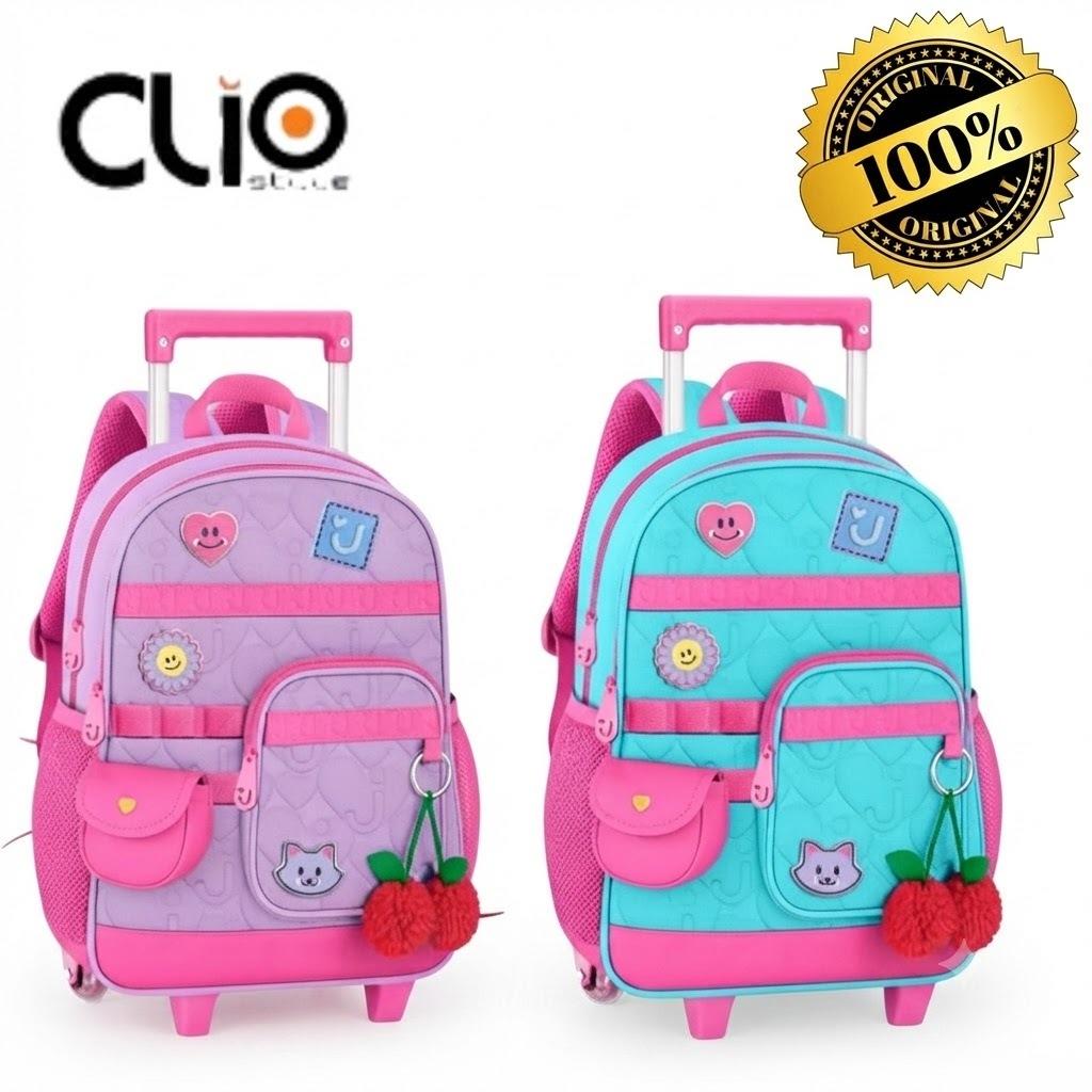 Mochila Carrinho E Estojo Juju Teofilo Kit Escolar Feminino