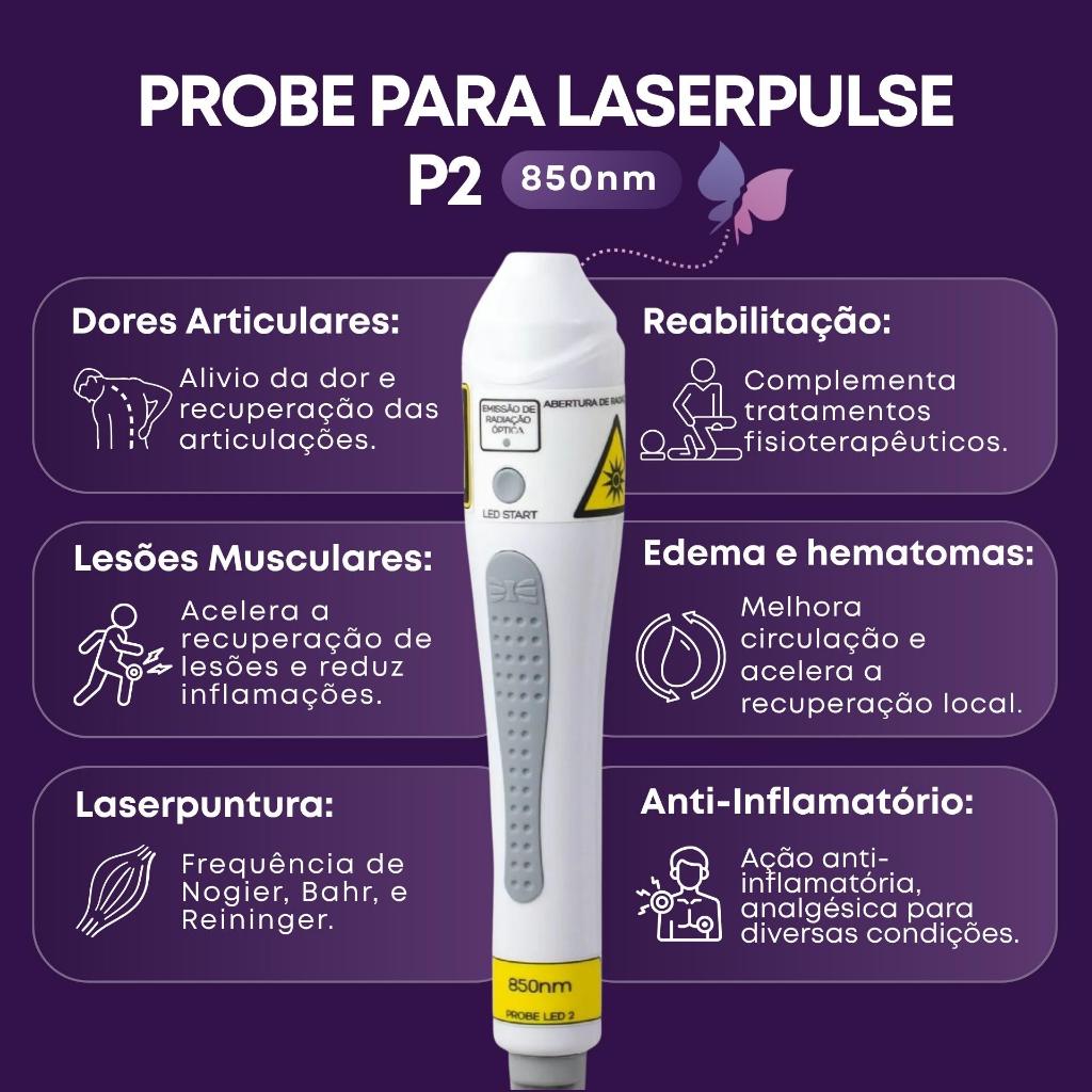 Aplicador Probe P2 850nm Ibramed Para Laserpulse Estética E Reabilitação · foto 2