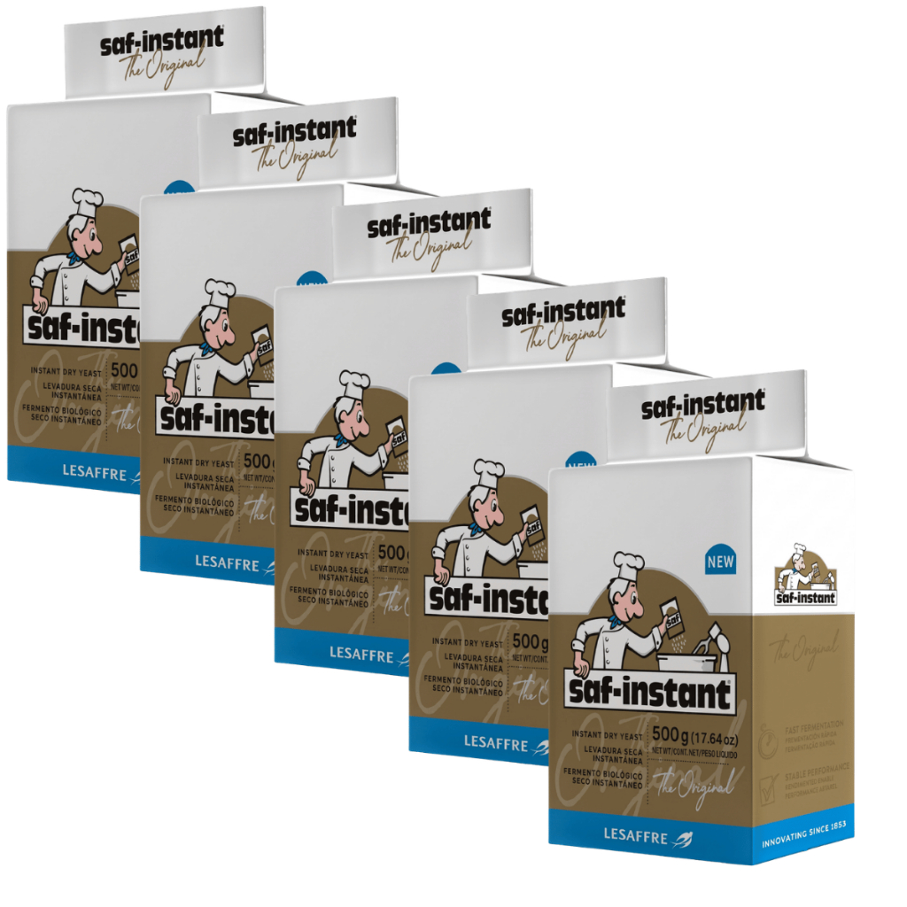 Kit 5 Fermento Biológico Seco Instantâneo Saf-Instant 500g - Massa Doce